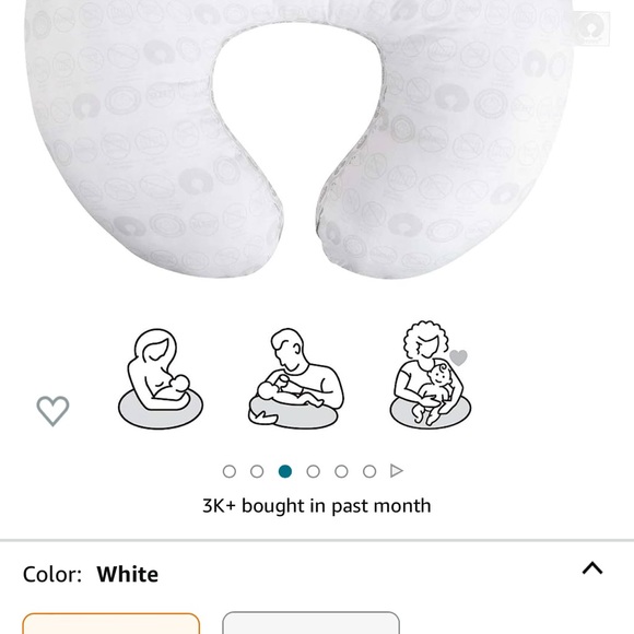 NWOT Boppy Bare Naked Original Support Nursing Pillow - Picture 3 of 6